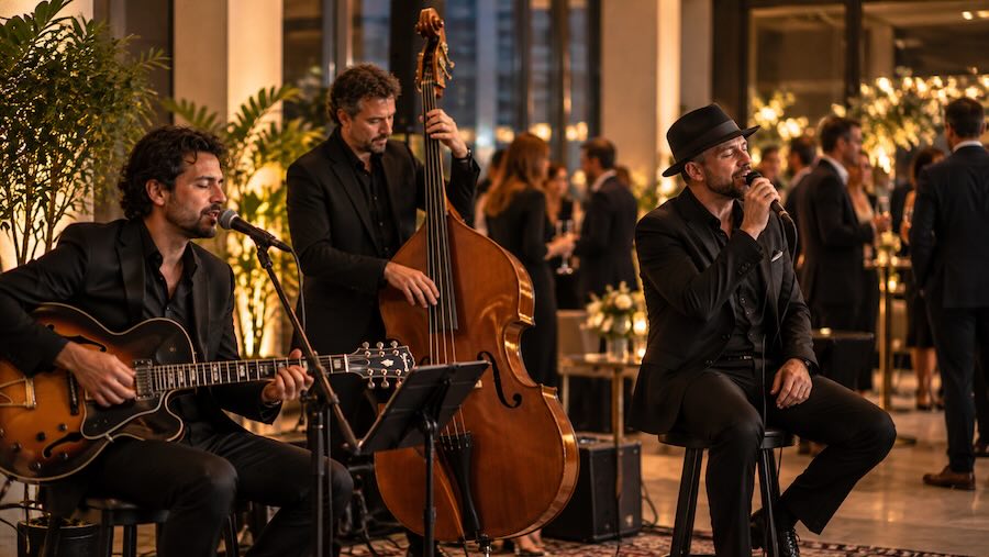 Músicos da MPE em recepção de evento