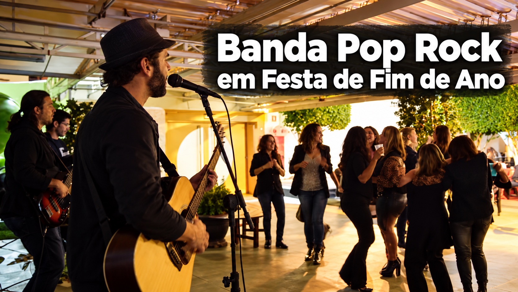 Banda MPE tocando em festa de fim de ano de uma escola